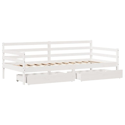 Daybed with Drawers without Mattress 90x200 cm Solid Wood