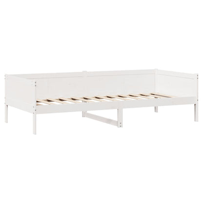 Daybed with Drawers without Mattress White 90x190 cm Single Solid Wood