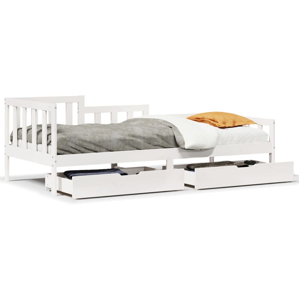 Daybed with Drawers without Mattress 90x190 cm Single Solid Wood