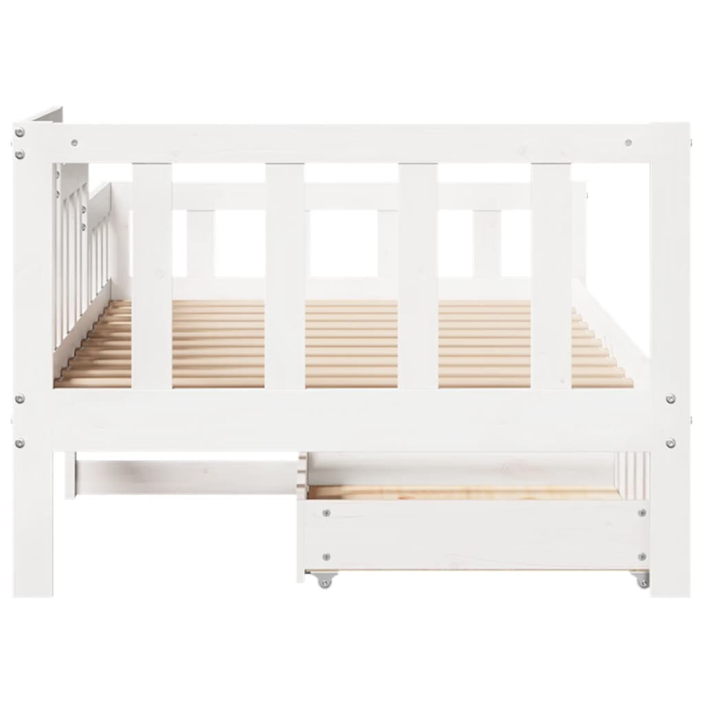 Daybed with Drawers without Mattress 90x190 cm Single Solid Wood