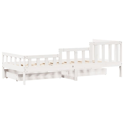 Daybed with Drawers without Mattress 90x190 cm Single Solid Wood