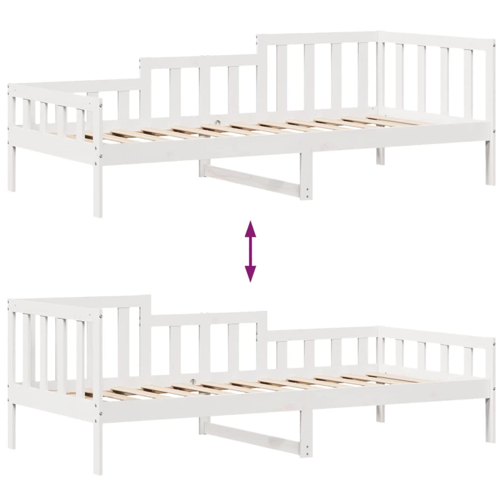 Daybed with Drawers without Mattress 90x190 cm Single Solid Wood