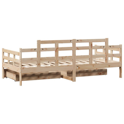 Daybed with Drawers without Mattress 80x200 cm Solid Wood