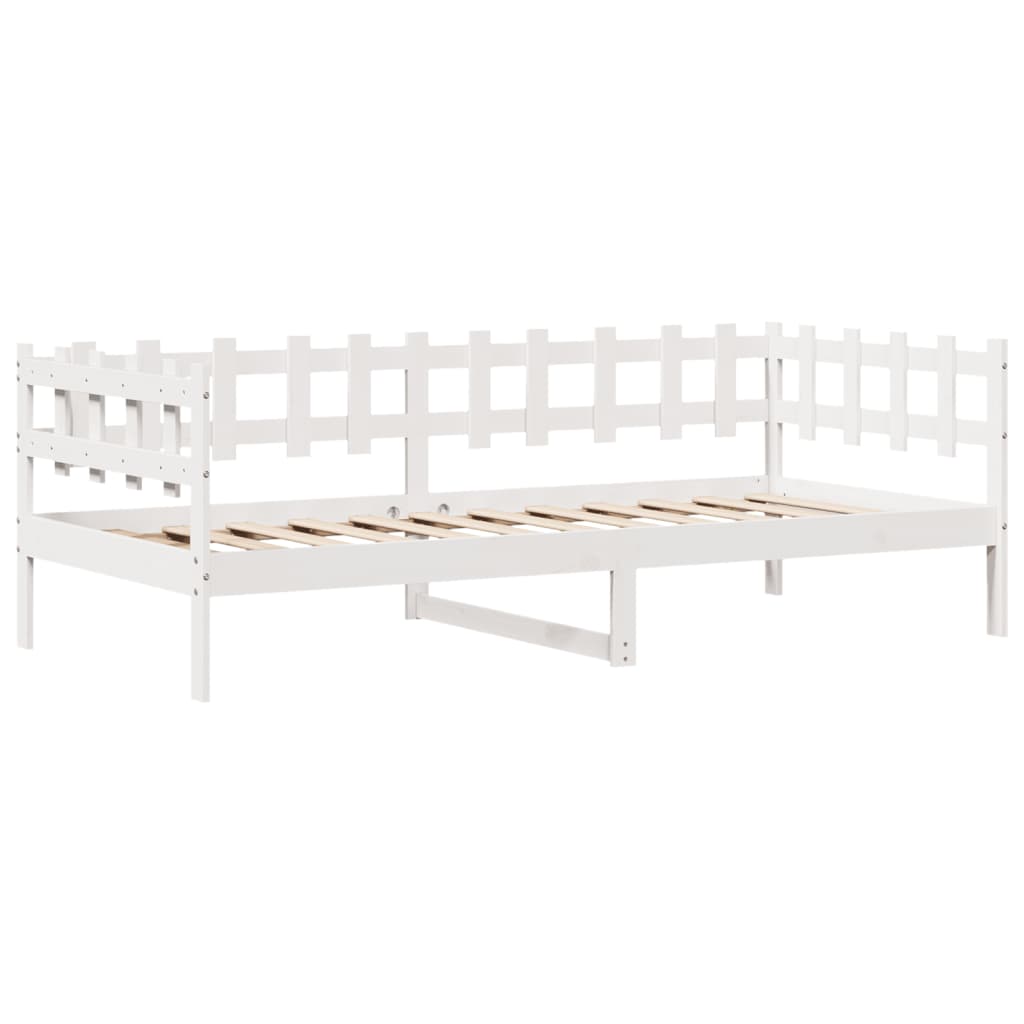 Daybed with Drawers without Mattress White 80x200 cm Solid Wood