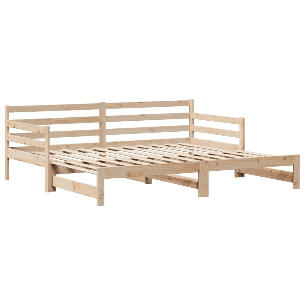 Daybed with Trundle and Drawers without Mattress 90x200 cm