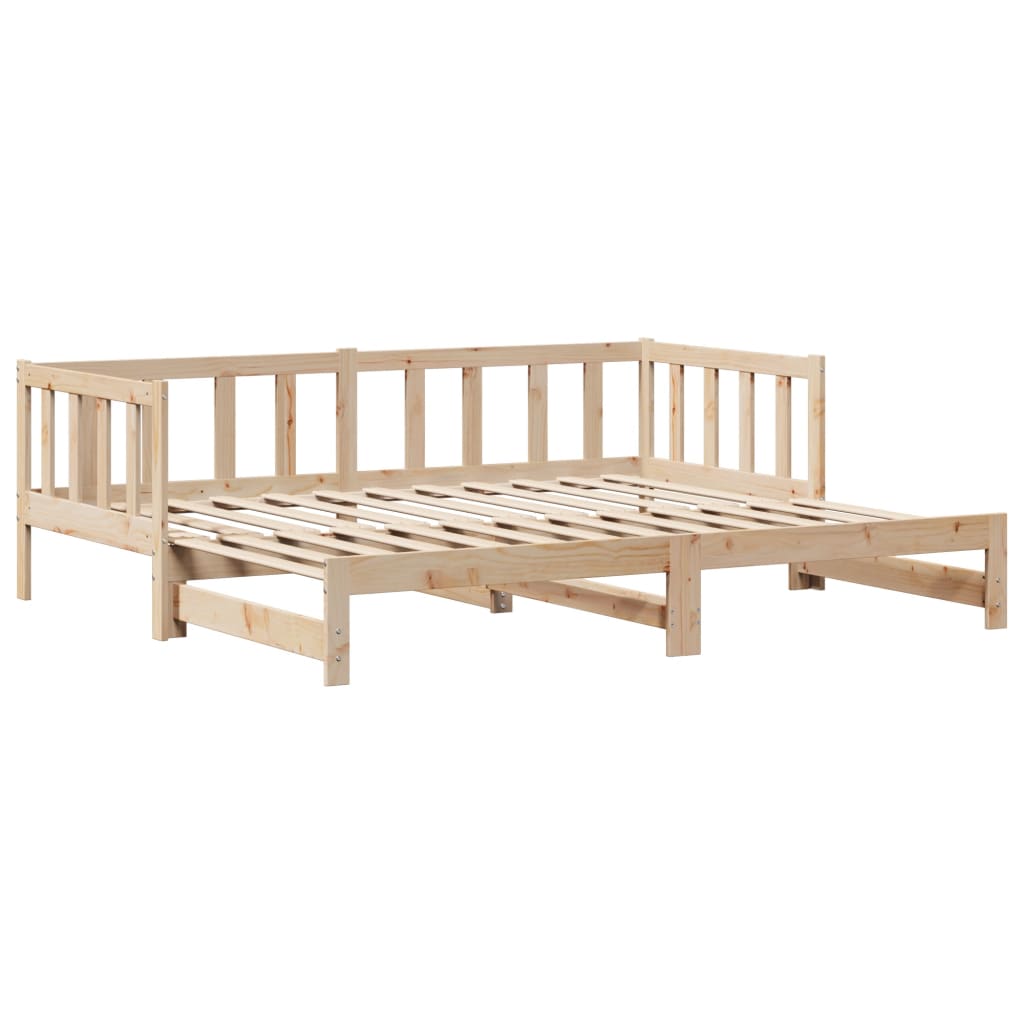 Daybed with Trundle and Drawers without Mattress 90x200 cm