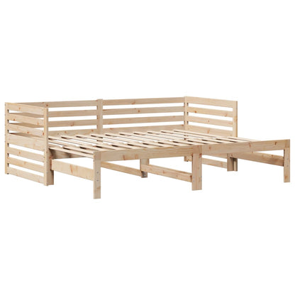 Daybed with Drawers without Mattress 90x200 cm Solid Wood