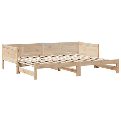 Daybed with Trundle and Drawers without Mattress 90x200 cm