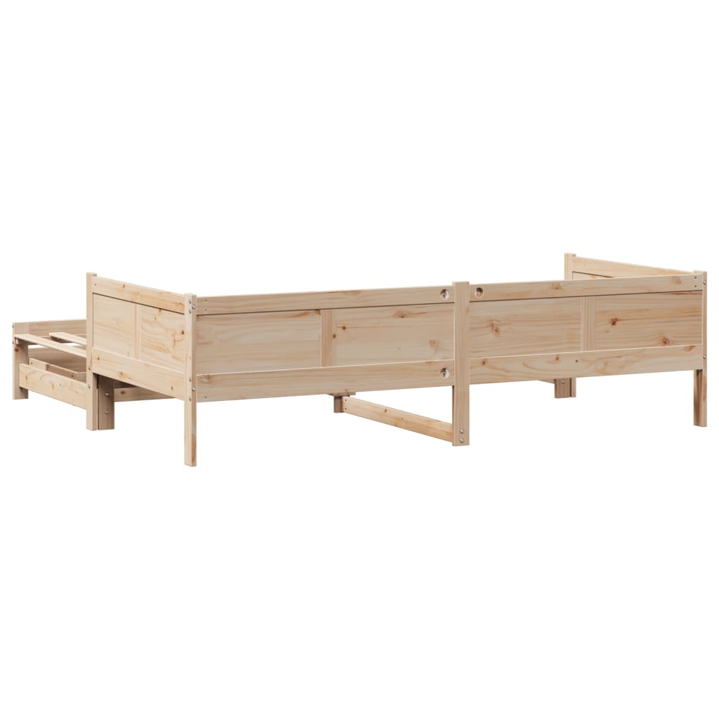 Daybed with Trundle and Drawers without Mattress 90x200 cm