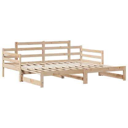 Daybed with Trundle and Drawers without Mattress 90x200 cm