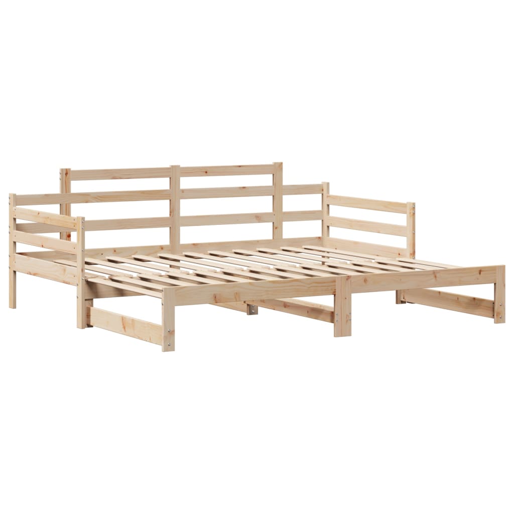 Daybed with Trundle and Drawers without Mattress 80x200 cm