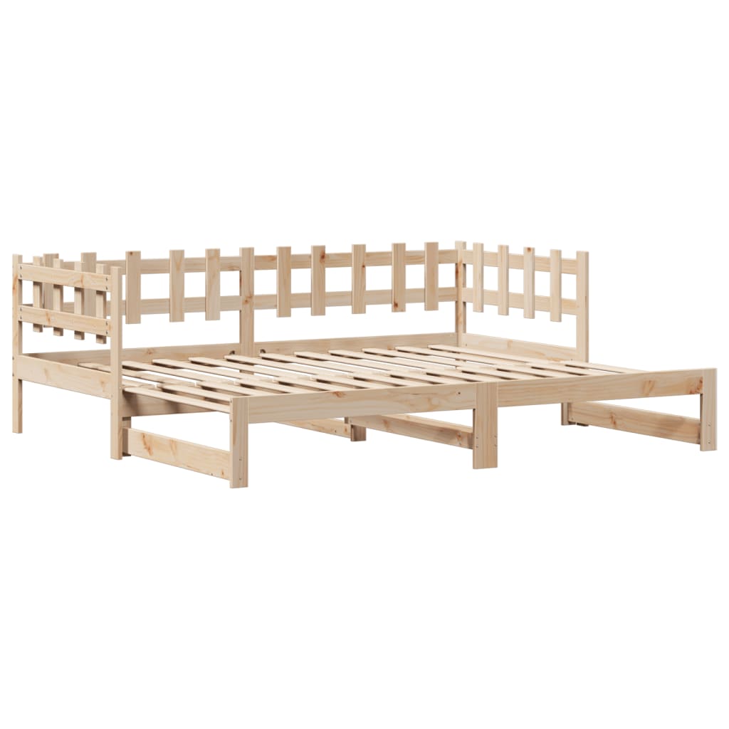 Daybed with Trundle and Drawers without Mattress 80x200 cm