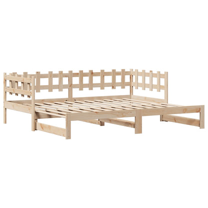 Daybed with Trundle and Drawers without Mattress 80x200 cm