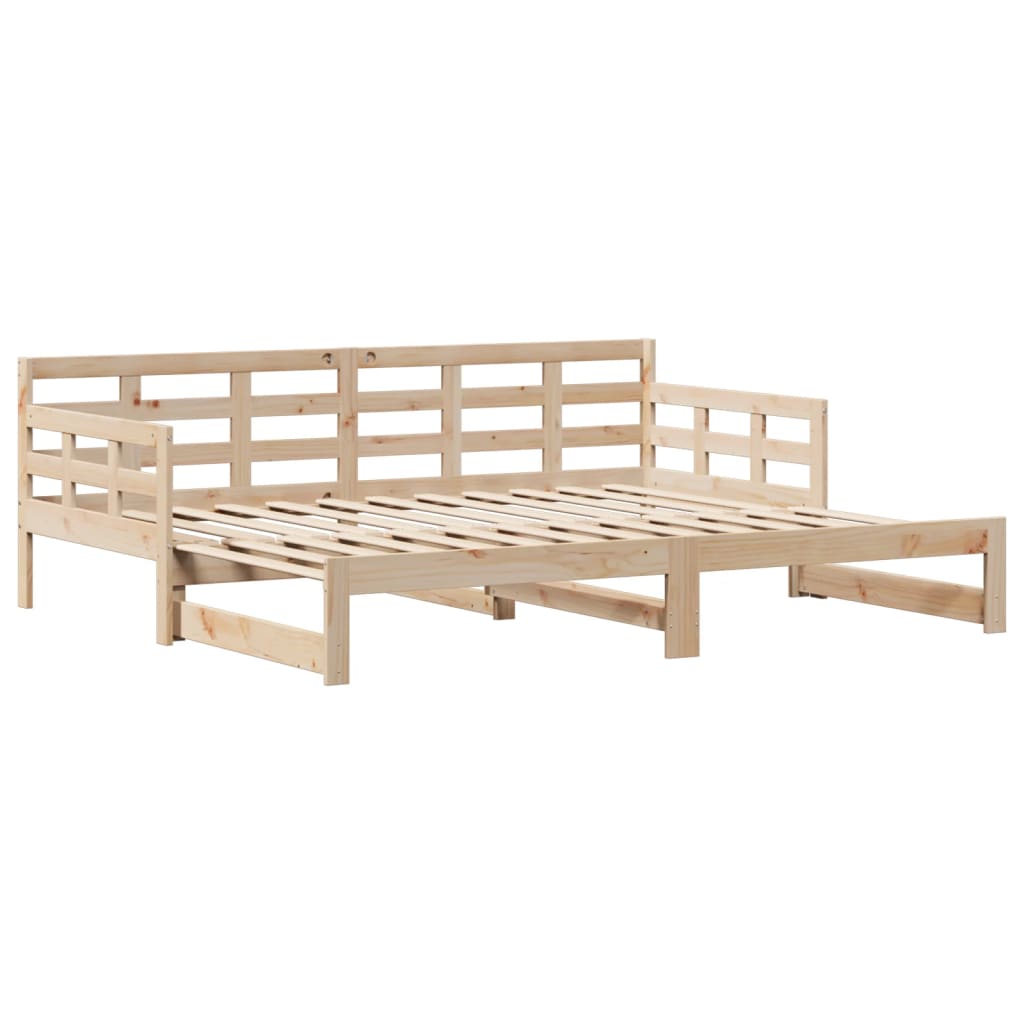 Daybed with Trundle and Drawers without Mattress 90x200 cm