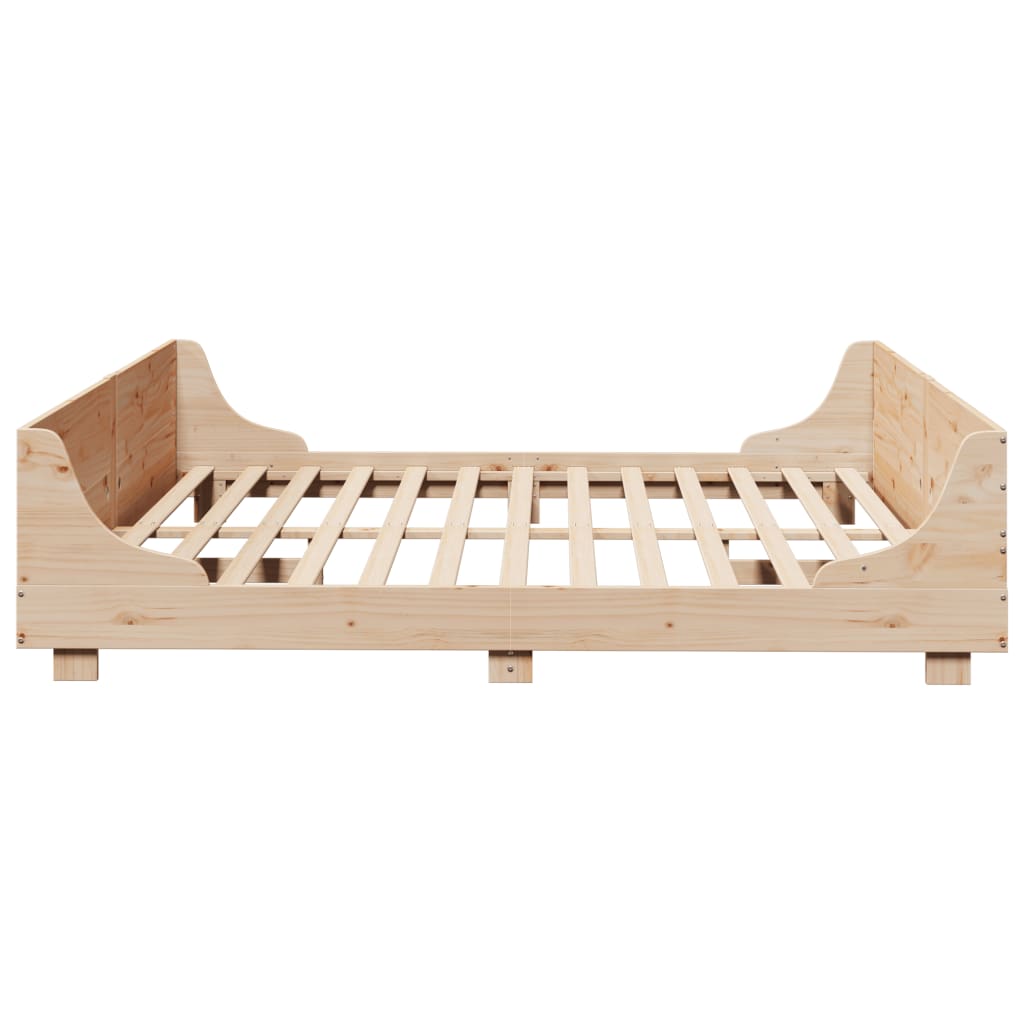 Bed Frame without Mattress 200x200 cm Solid Wood Pine