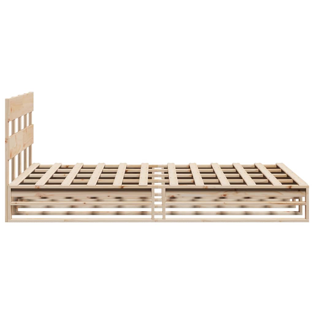 Bed Frame without Mattress 120x200 cm Solid Wood Pine