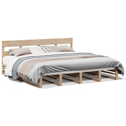 Bed Frame without Mattress 180x200 cm Super King Solid Wood Pine