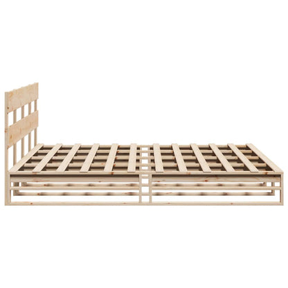 Bed Frame without Mattress 180x200 cm Super King Solid Wood Pine