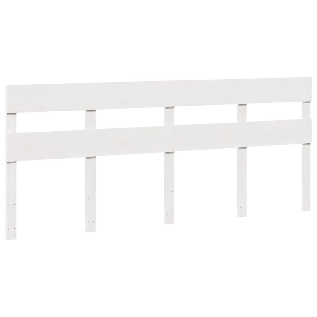 Bed Frame without Mattress White 180x200 cm Super King Solid Wood Pine