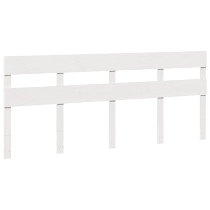 Bed Frame without Mattress White 180x200 cm Super King Solid Wood Pine