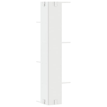 Wall Corner Shelf White 36.5x36.5x140 cm Engineered Wood