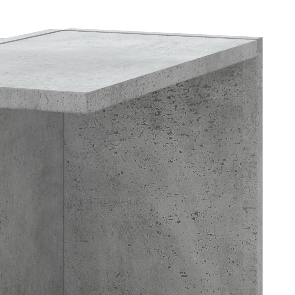 Wall Corner Shelf Concrete Grey 36.5x36.5x140 cm Engineered Wood