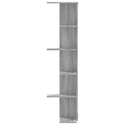 Wall Corner Shelf Grey Sonoma 36.5x36.5x140 cm Engineered Wood