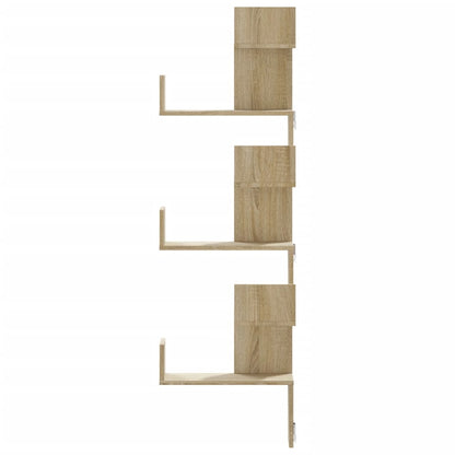 Wall Corner Shelf Sonoma Oak 45x45x147 cm Engineered Wood