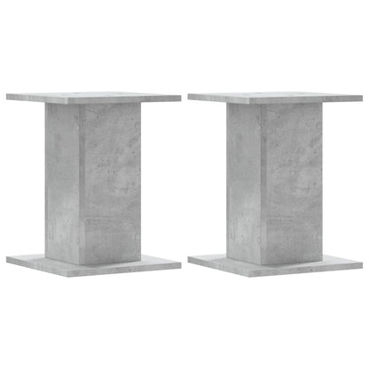 Speaker Stands 2 pcs Concrete Grey 30x30x40 cm Engineered Wood