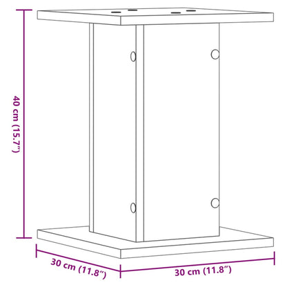 Speaker Stands 2 pcs Concrete Grey 30x30x40 cm Engineered Wood