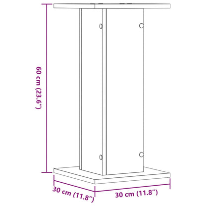 Speaker Stands 2 pcs White 30x30x60 cm Engineered Wood