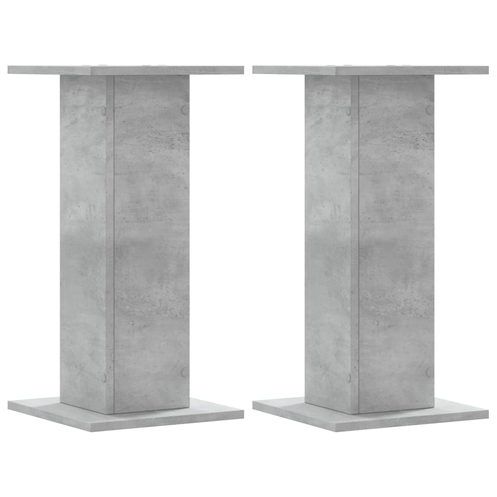 Speaker Stands 2 pcs Concrete Grey 30x30x60 cm Engineered Wood