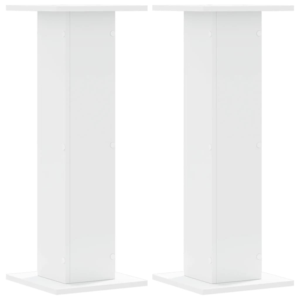 Speaker Stands 2 pcs White 30x30x80 cm Engineered Wood