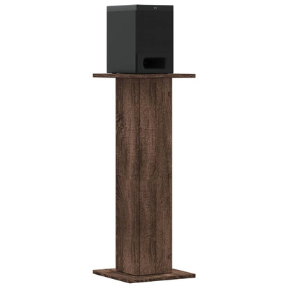 Speaker Stands 2 pcs Brown Oak 30x30x80 cm Engineered Wood