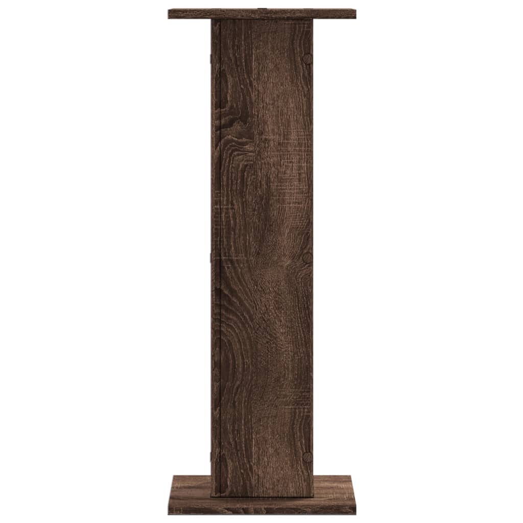 Speaker Stands 2 pcs Brown Oak 30x30x80 cm Engineered Wood