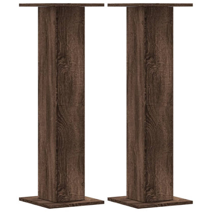 Speaker Stands 2 pcs Brown Oak 30x30x95 cm Engineered Wood