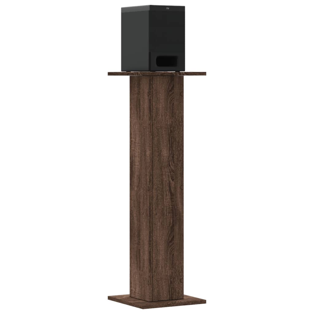 Speaker Stands 2 pcs Brown Oak 30x30x95 cm Engineered Wood