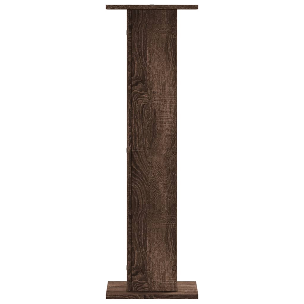 Speaker Stands 2 pcs Brown Oak 30x30x95 cm Engineered Wood