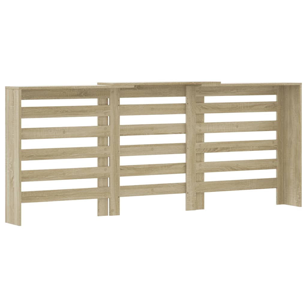 Radiator Cover Sonoma Oak 205x21.5x83.5 cm Engineered Wood