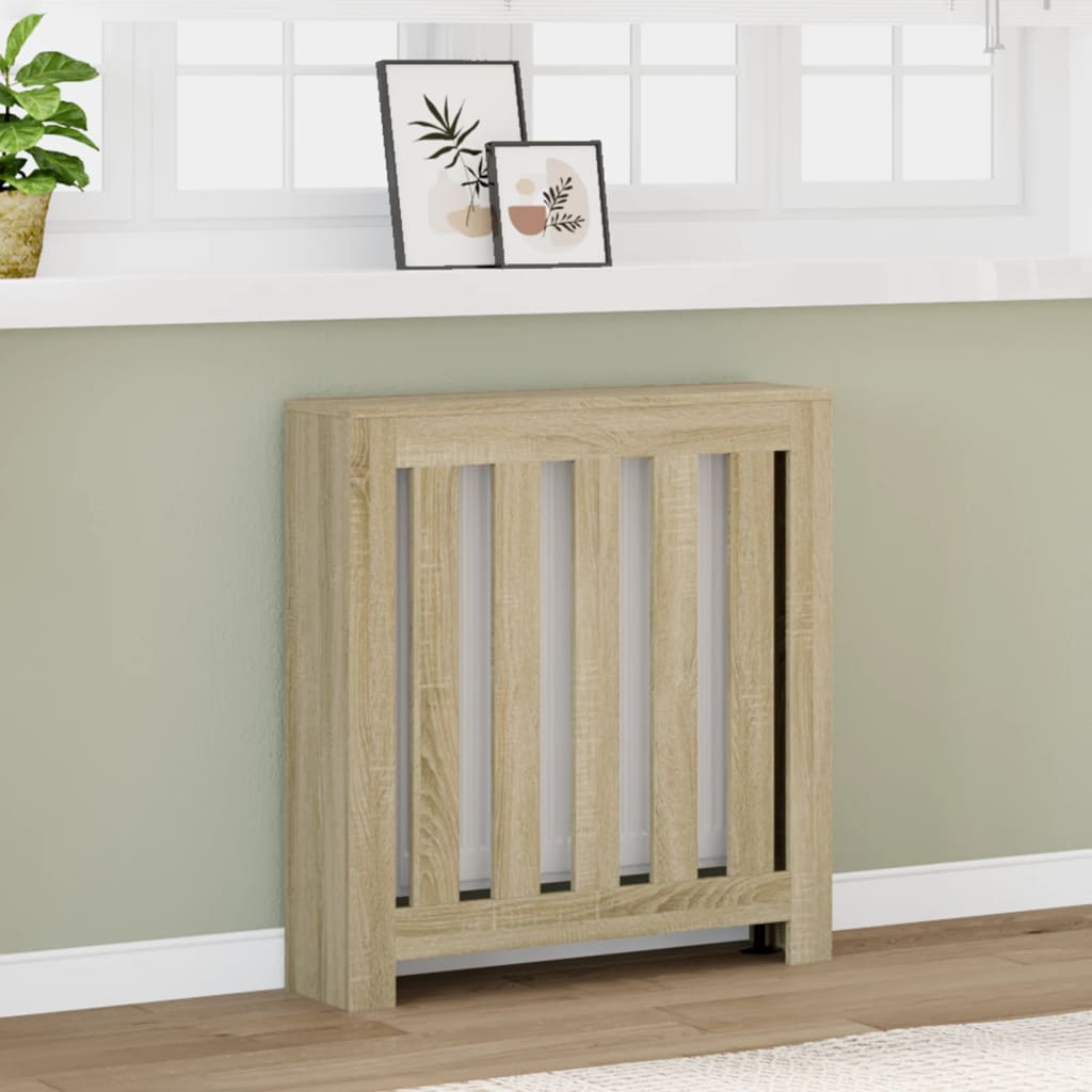 Radiator Cover Sonoma Oak 78x20x82 cm Engineered Wood