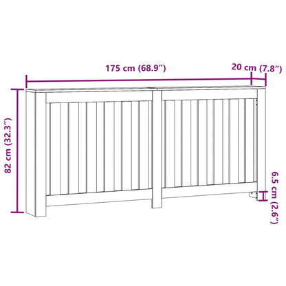 Radiator Cover Sonoma Oak 175x20x82 cm Engineered Wood