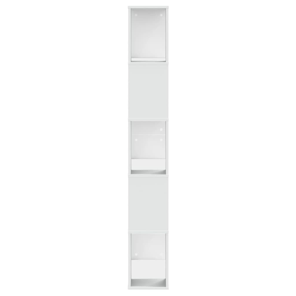 Bookcase 5-Tier White 80.5x23.5x162.5 cm Engineered Wood