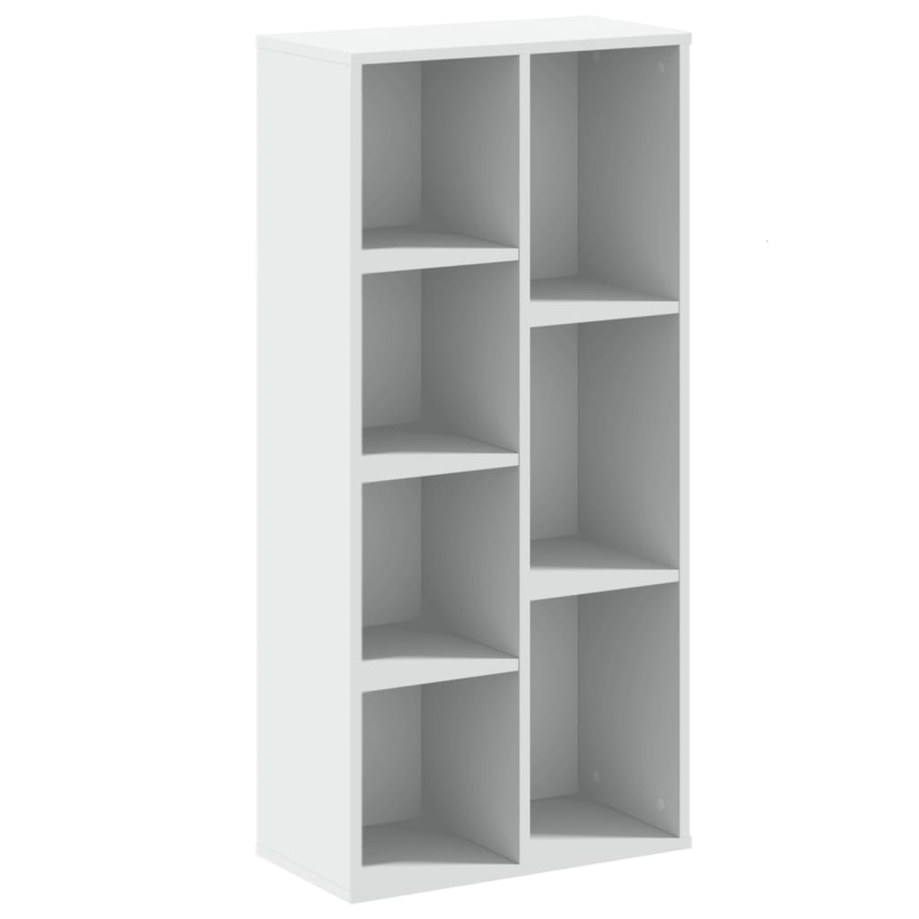 Bookcase White 50x25x105 cm Engineered Wood