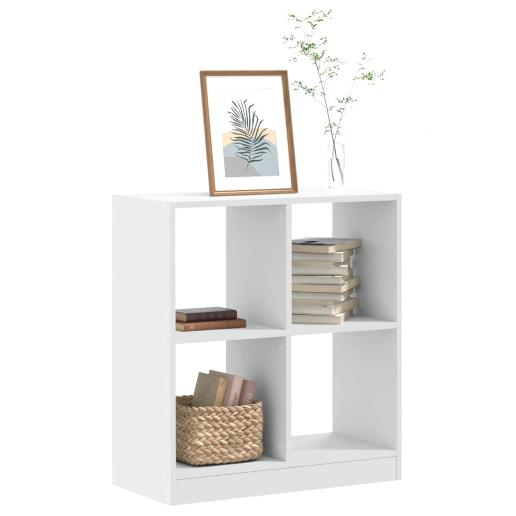 Bookcase White 68.5x32x75 cm Engineered Wood