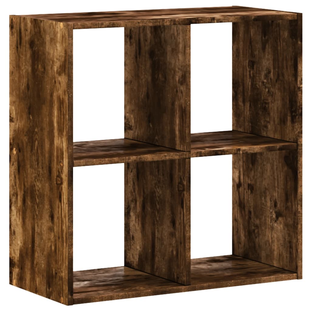 Bookcase Smoked Oak 68.5x32x68.5 cm Engineered Wood