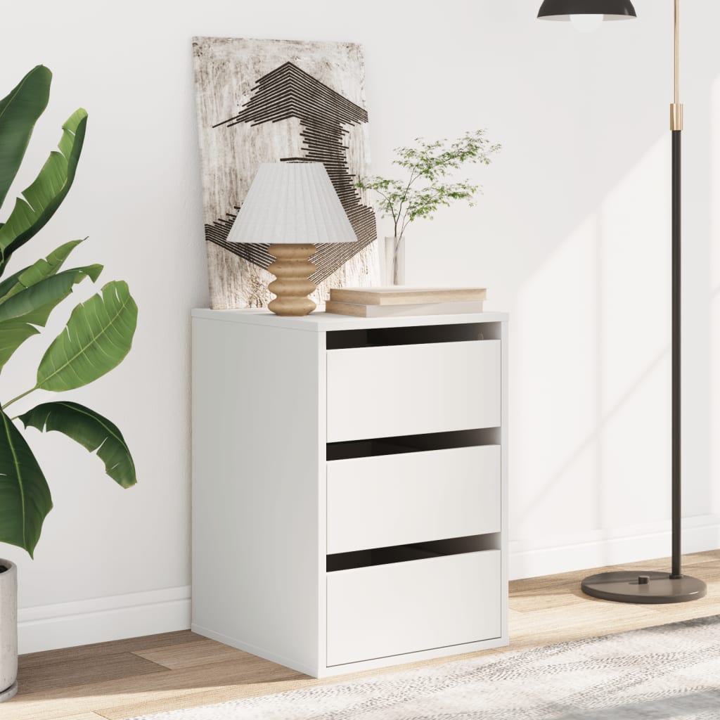 Corner Chest of Drawers White 40x41x58 cm Engineered Wood