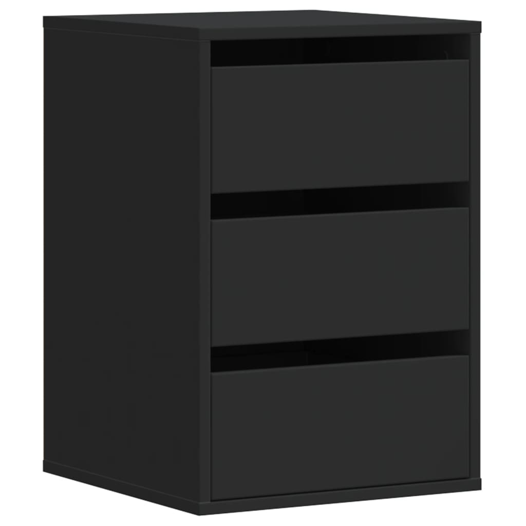 Corner Chest of Drawers Black 40x41x58 cm Engineered Wood