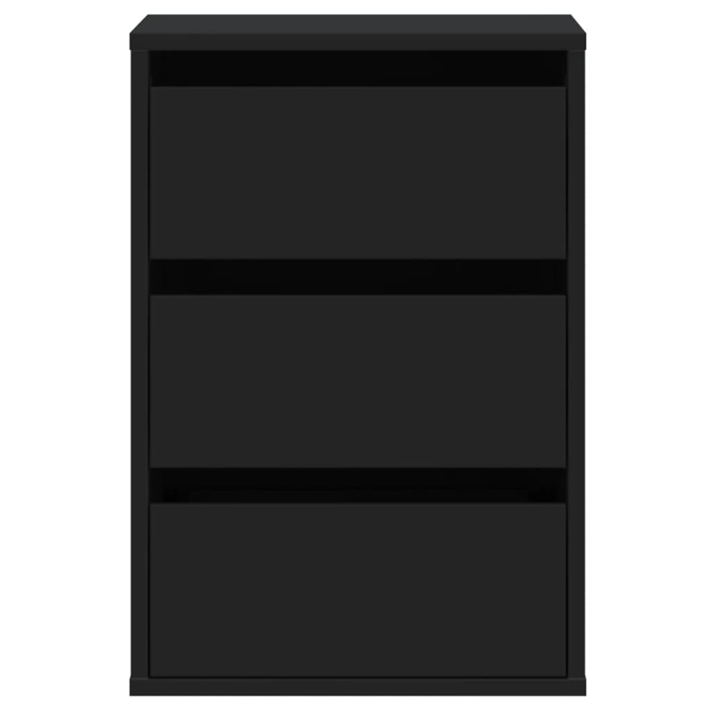 Corner Chest of Drawers Black 40x41x58 cm Engineered Wood