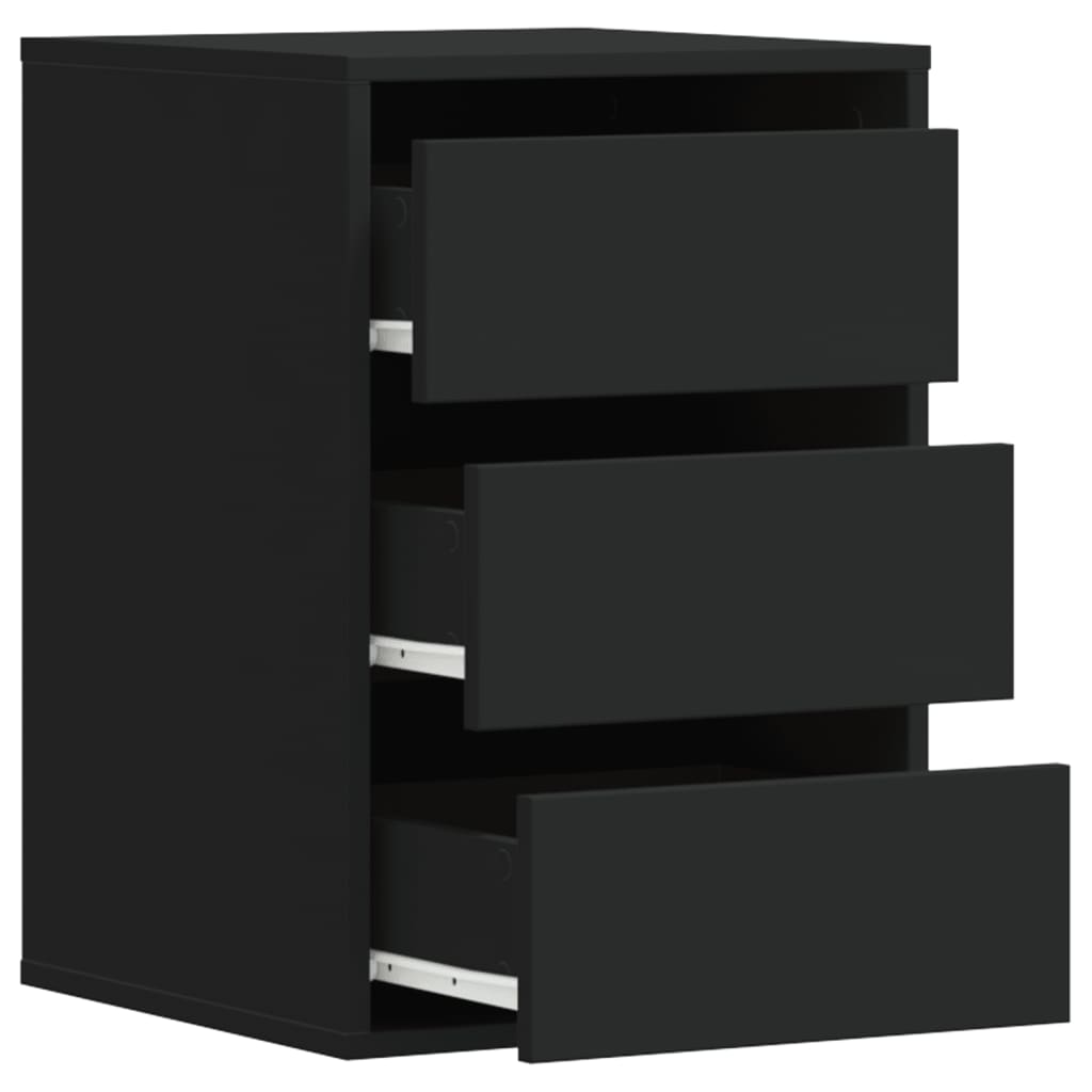 Corner Chest of Drawers Black 40x41x58 cm Engineered Wood