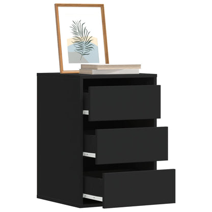 Corner Chest of Drawers Black 40x41x58 cm Engineered Wood